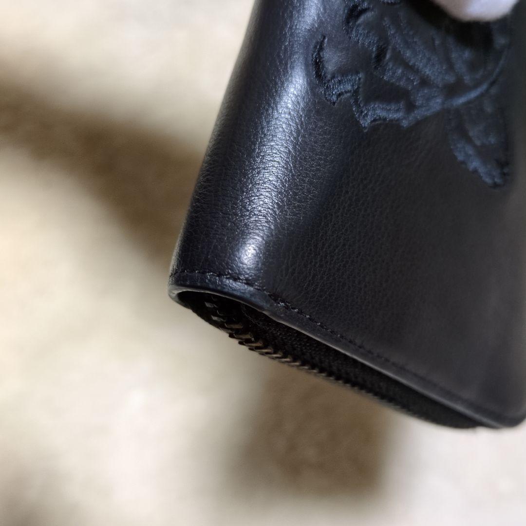 KENZO　ケンゾー　ラウンドジップ　長財布　タイガー　刺繍