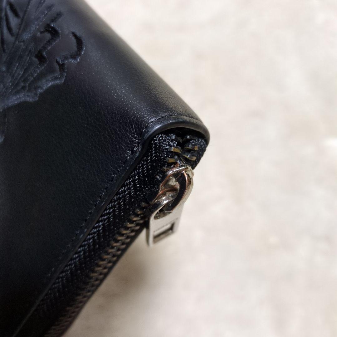 KENZO　ケンゾー　ラウンドジップ　長財布　タイガー　刺繍