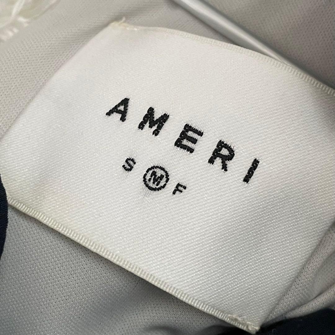 Ameri VINTAGE ELLA VEIL DRESSネイビーM 花柄ロング