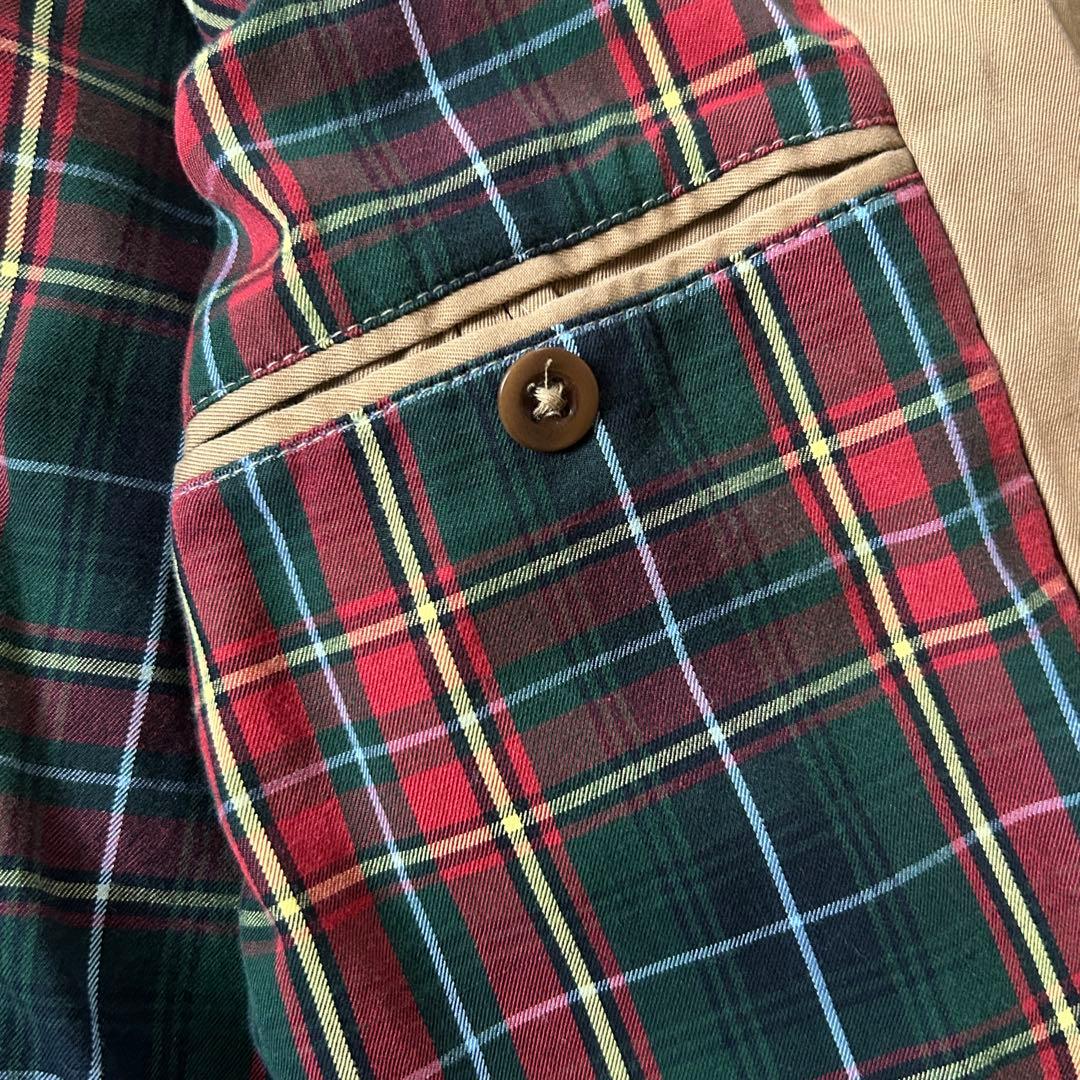 90s ラルフローレン スウィングトップ チンスト 裏地チェック ブラウン