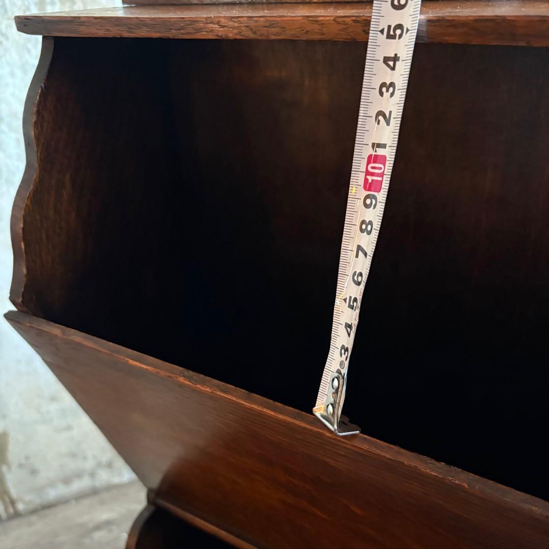 ヴィンテージ　マガジンラック　無垢材　アンティーク