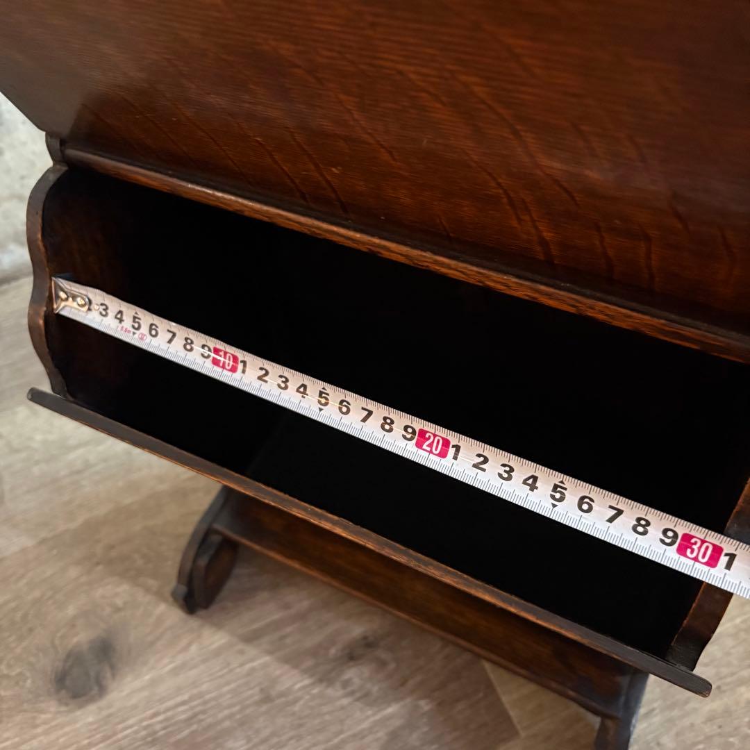 ヴィンテージ　マガジンラック　無垢材　アンティーク