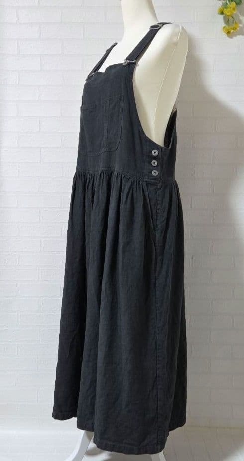 【joie de vivre】リネン　サロペットパンツ　オーバーオール