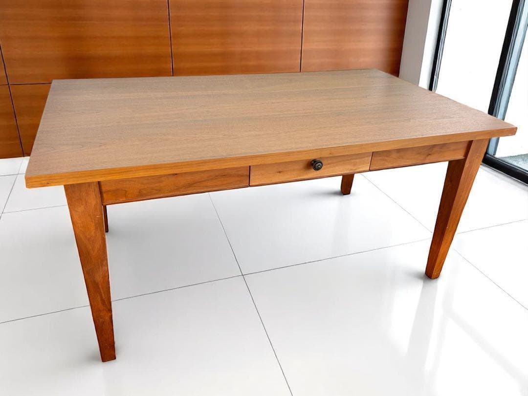 673 ニトリ エリル　ダイニングテーブル クラシック 150 木 リビング　b