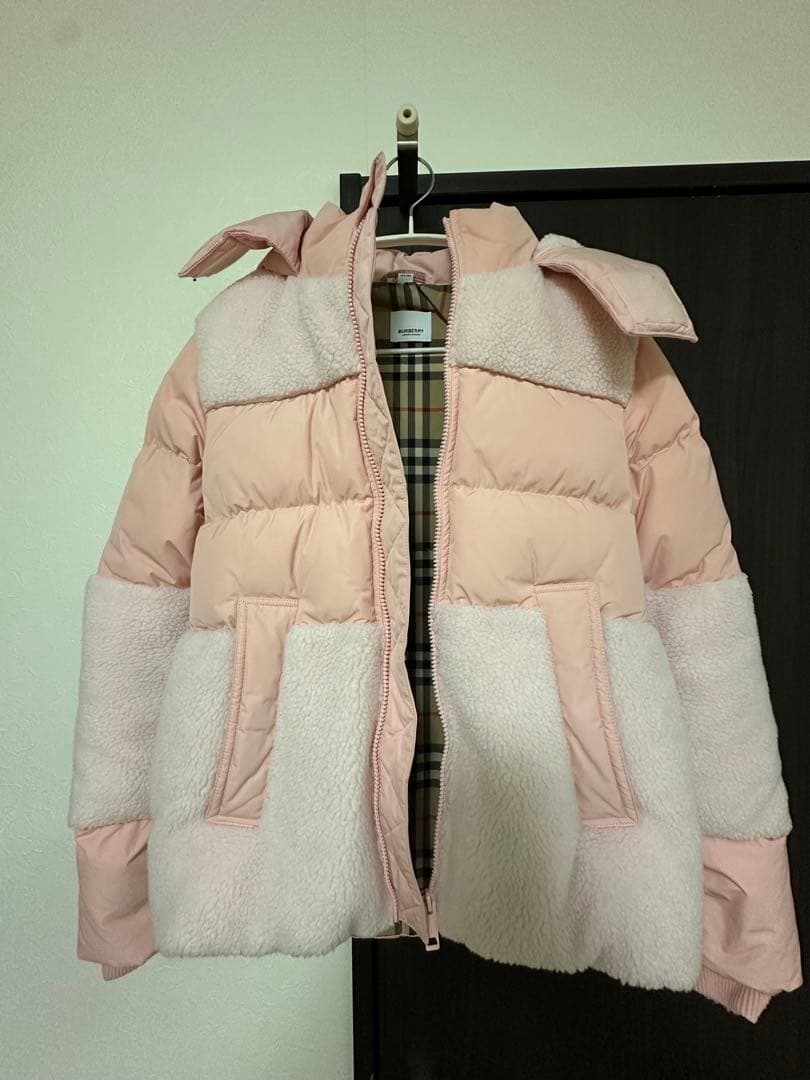 BURBERRY ピンク ダウンコート 155/80