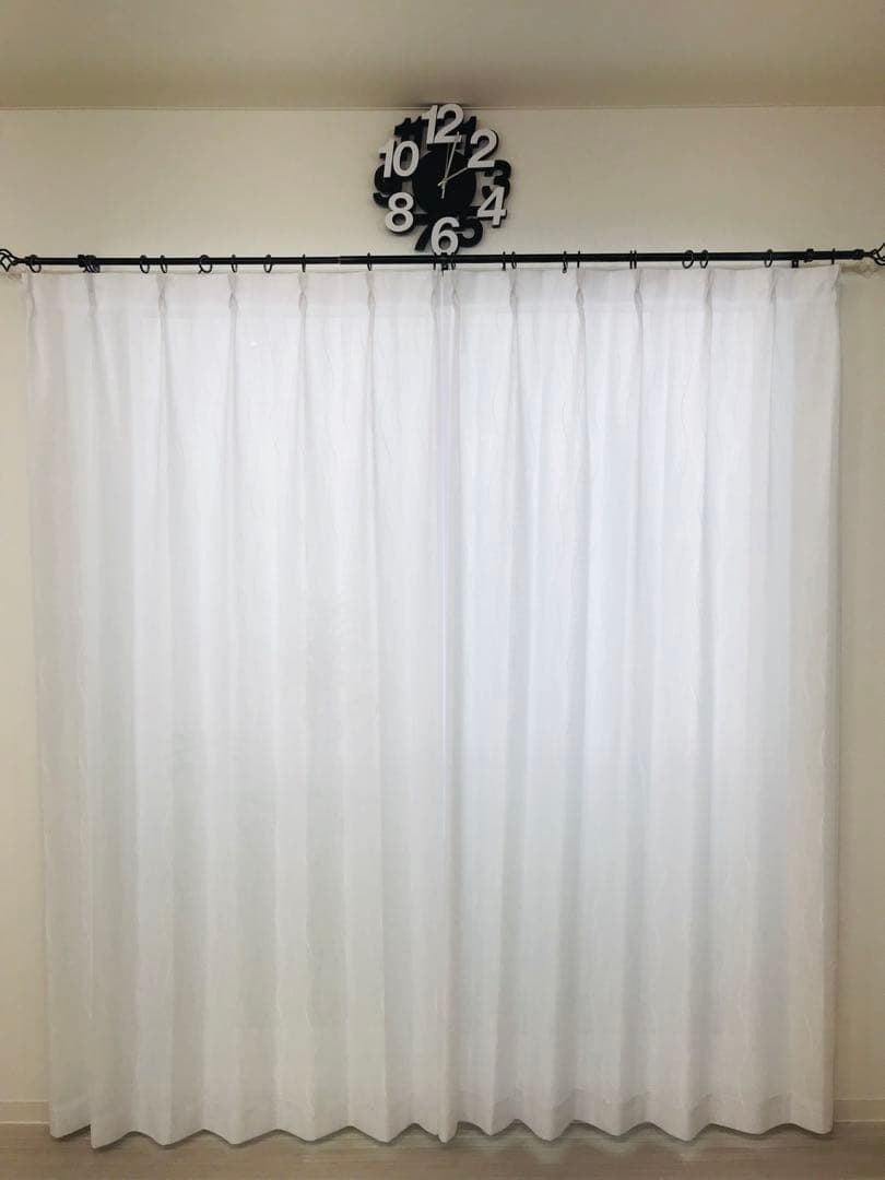 paku　レースカーテン　ウェーブ　5枚