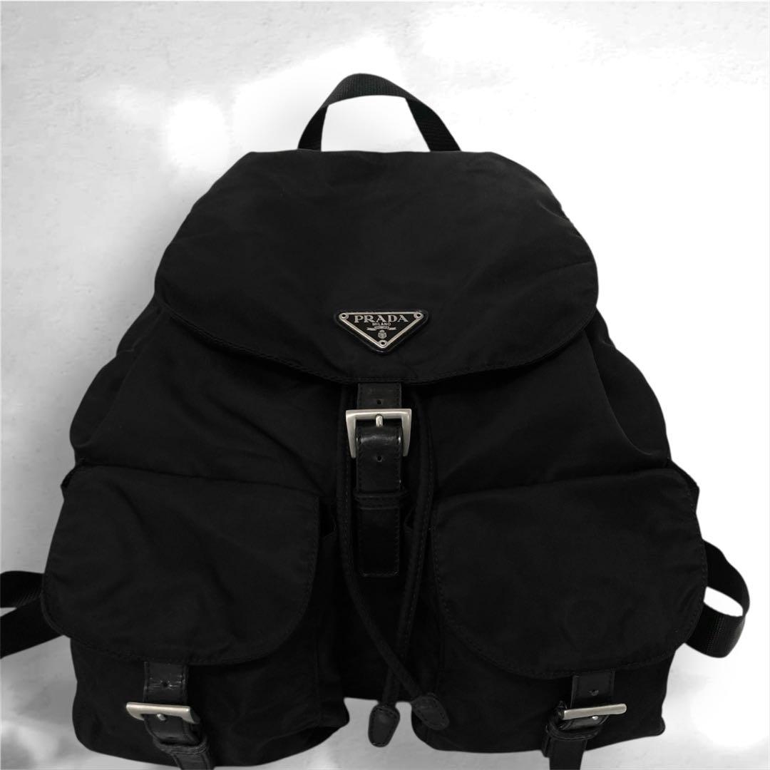 美品　プラダ　PRADA リュック　A4 ナイロン　バックパック　黒　ブラック