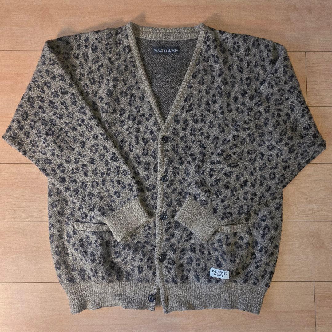 WACKO MARIA 24FW レオパードモヘアカーディガン ワコマリア