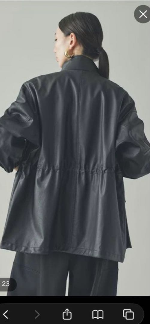 カレンソロジー　2025 AW ヴィンテージフェイクレザーコート