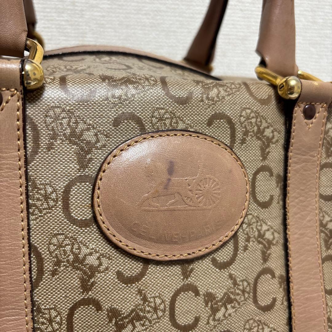 ✨希少✨　CELINE　セリーヌ　ボストンバッグ　Cマカダム　キャンバス　レザー