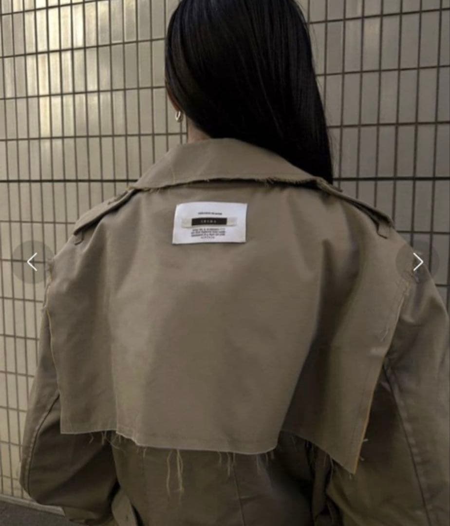 ジャケット・アウター Ameri CUT OFF CHAMBRAY TRENCH COAT