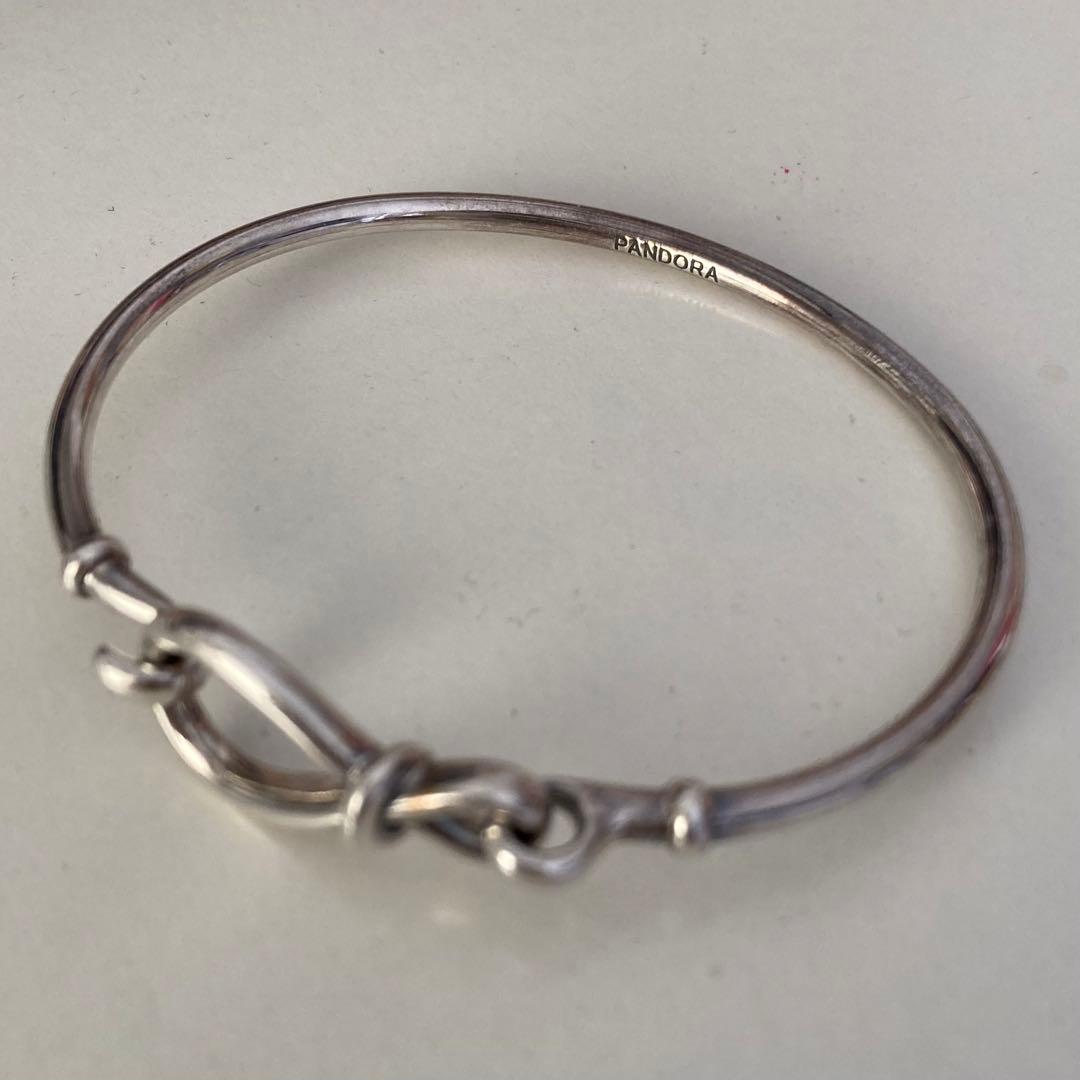 【バングル】Pandora シルバーノットデザインブレスレット（インフィニティ）