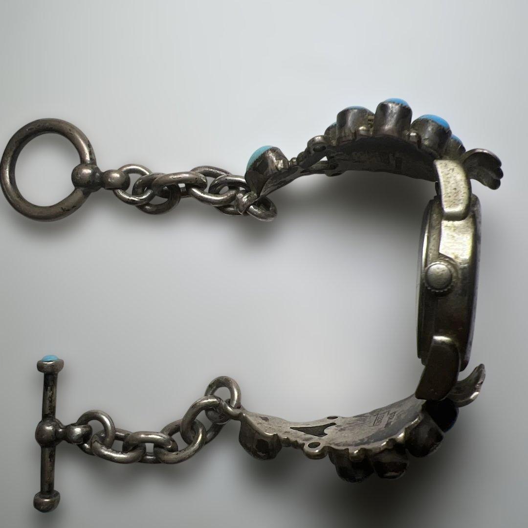 Leo Feeney ターコイズ Sterling シルバー 腕時計 ネイティブ