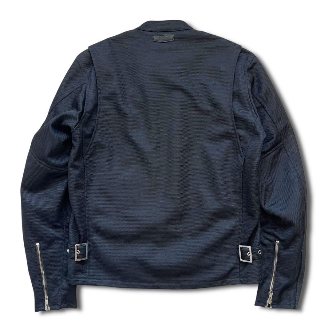 美品 KADOYA メッシュ ライダース ジャケット M ブラック シングル