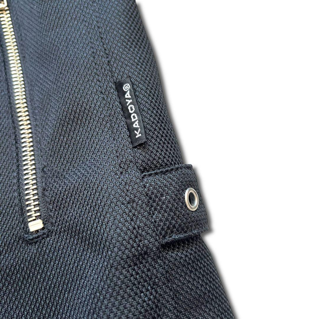 美品 KADOYA メッシュ ライダース ジャケット M ブラック シングル