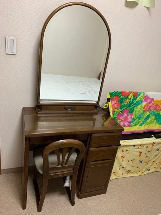 カリモク　ドレッサー&チェア　鏡台&イス