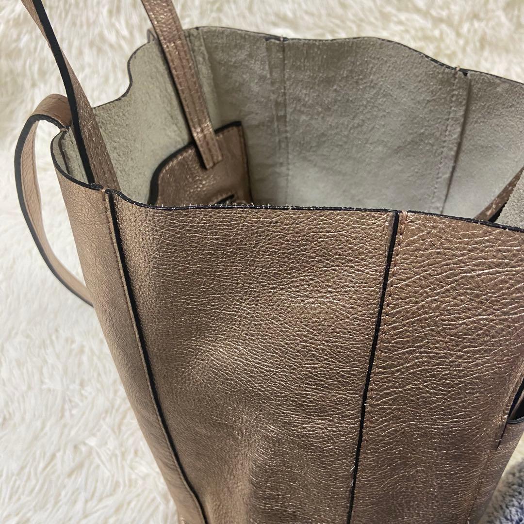 希少　GIANNI CHIARINI トートバッグ　ショルダーバッグ　ゴールド
