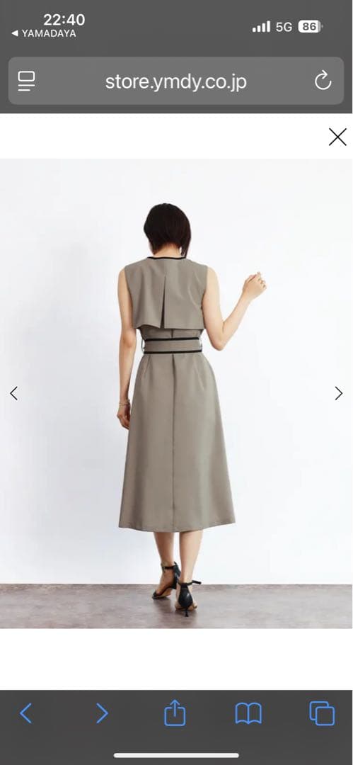 ヤマダヤ福袋☆現行品‼️ FENNELフロントジップジレワンピース /グレージュ