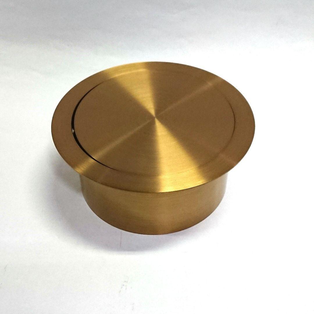 ダストシュート ブロンズ ゴールド 円形 ごみ箱 蓋付き