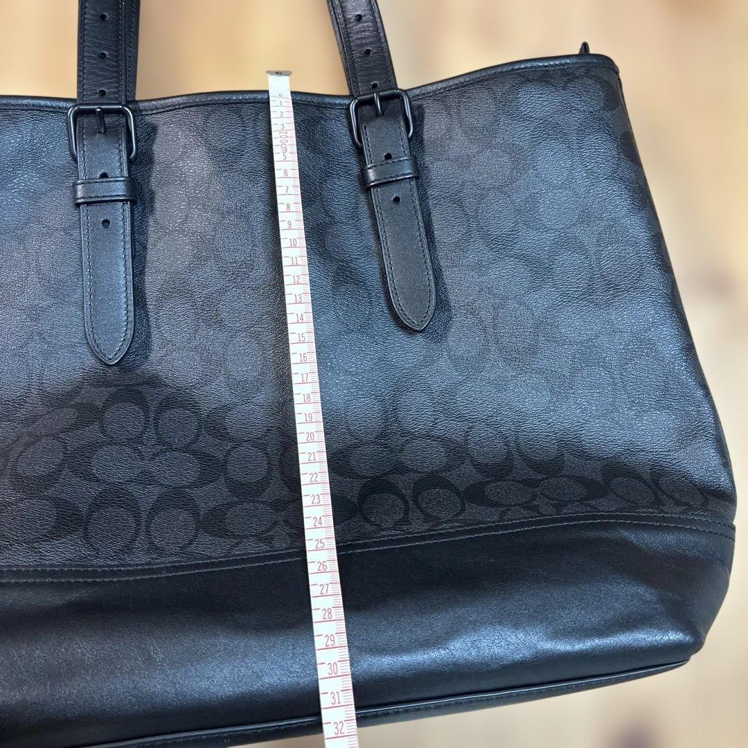 COACH ブラック レザートートバッグ　　ビジネスバッグ
