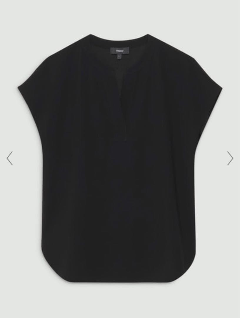新品 Theory シャツ ブラウス ブラック スキッパー トップス