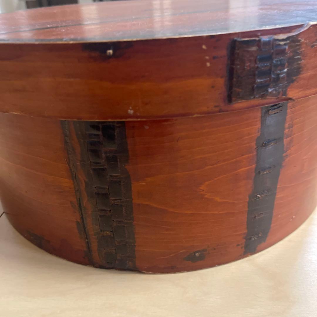 ちゃびつ　茶櫃　おひつ　曲げわっぱ　昭和レトロ　蓋付き　状態良