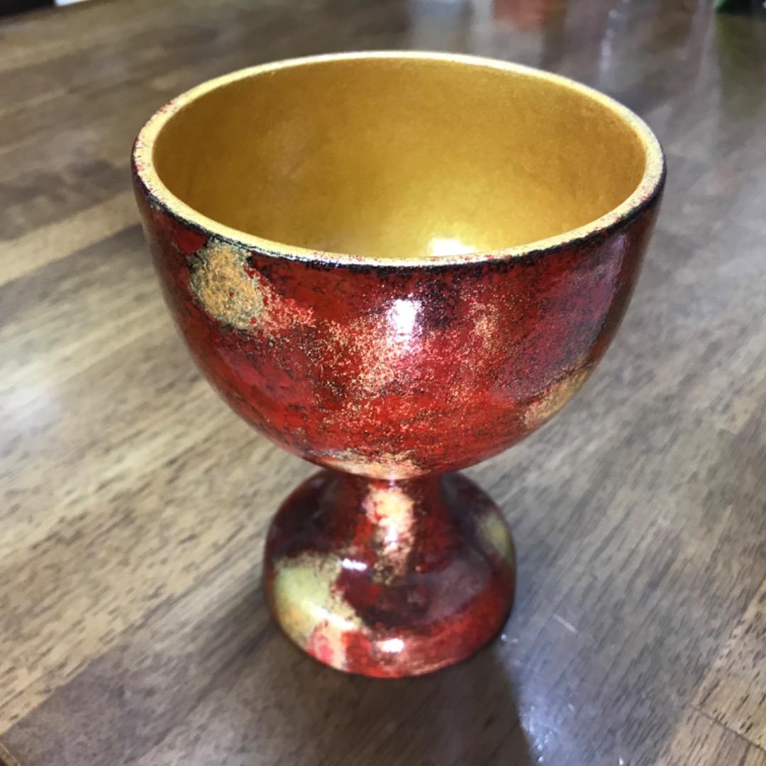 ハッピーさま専用ページ　ハンドメイド　聖杯カップグラス　1個　T-349