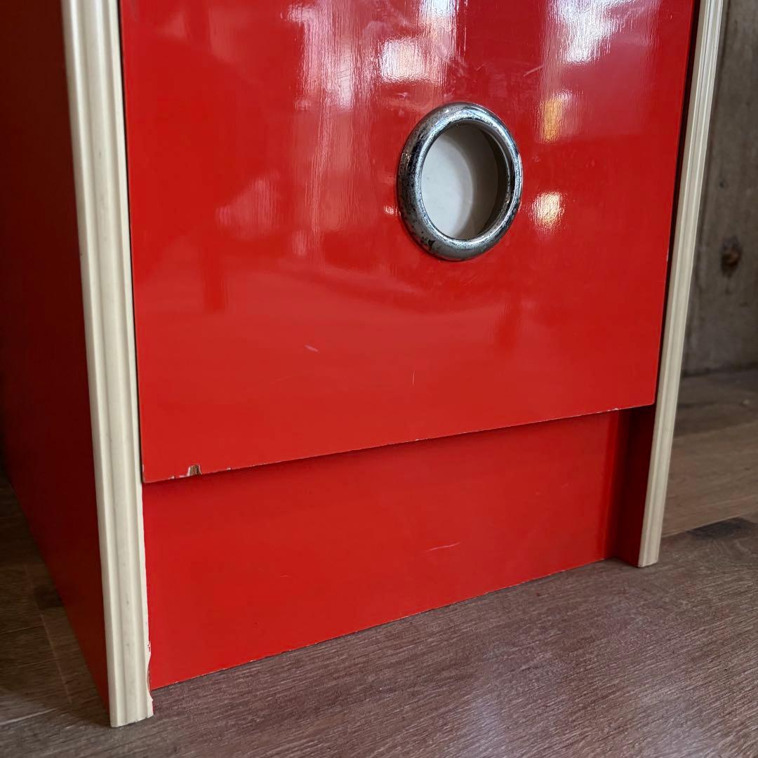 昭和レトロ レトロポップ 5段チェスト オレンジ　レトロタンス　ヴィンテージ