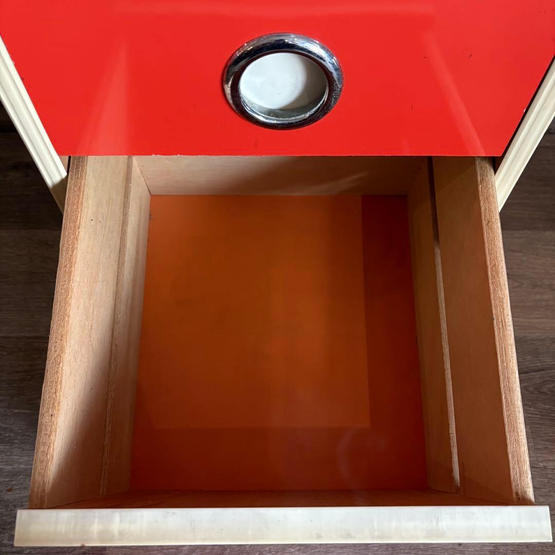 昭和レトロ レトロポップ 5段チェスト オレンジ　レトロタンス　ヴィンテージ