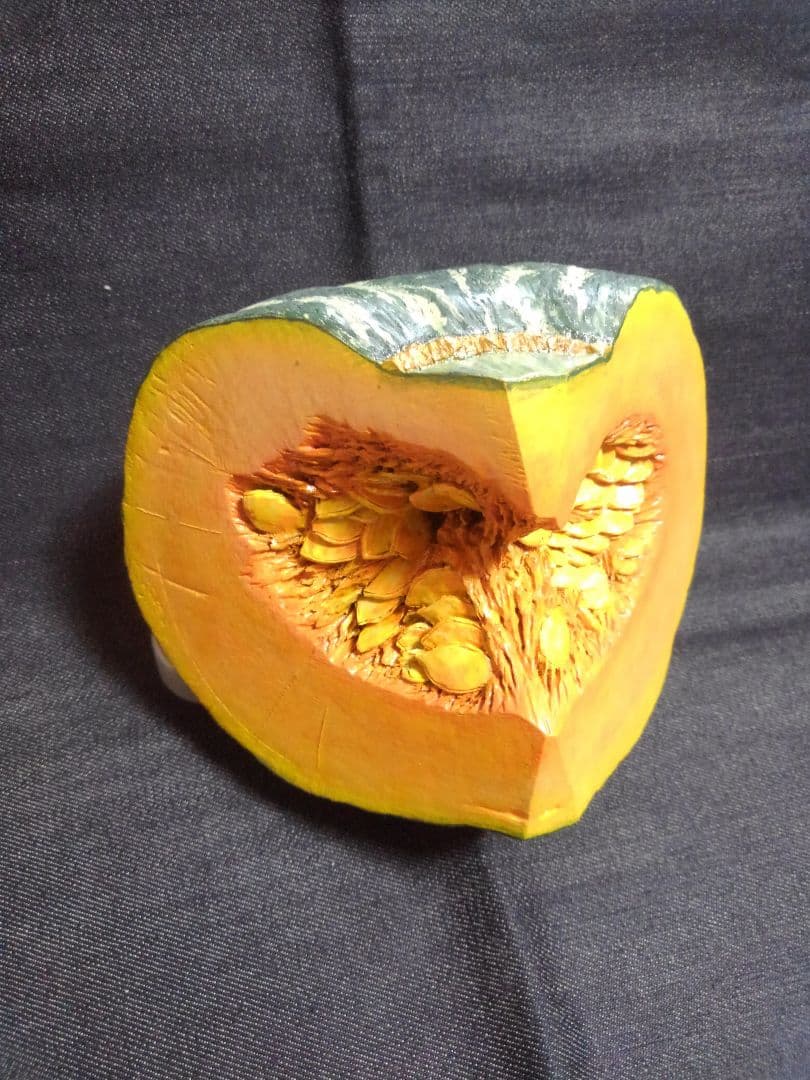 木彫りのカボチャ 実物大