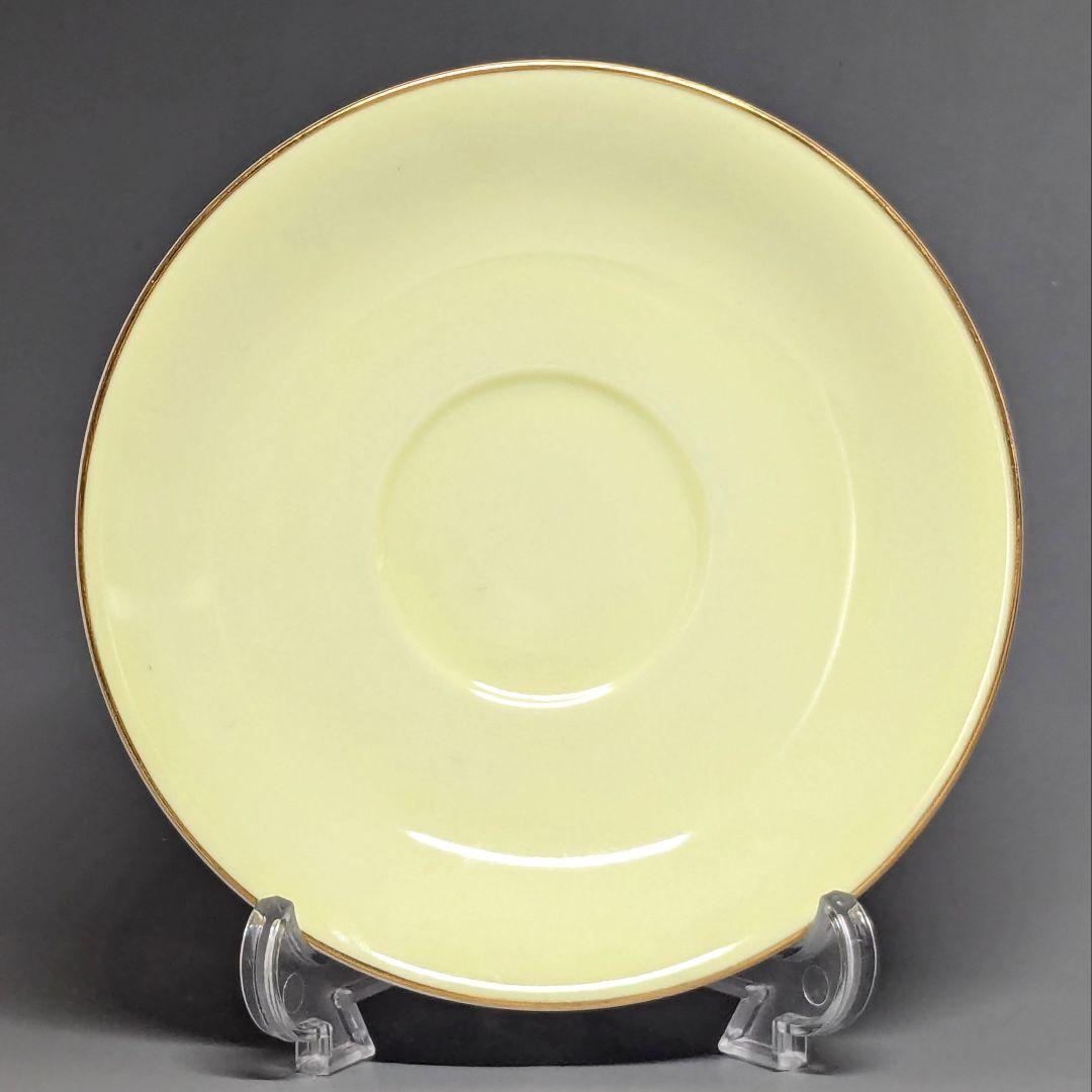 オールドノリタケ 金彩ハーレクインキャビネットカップ&ソーサー マルキ印薄黄色