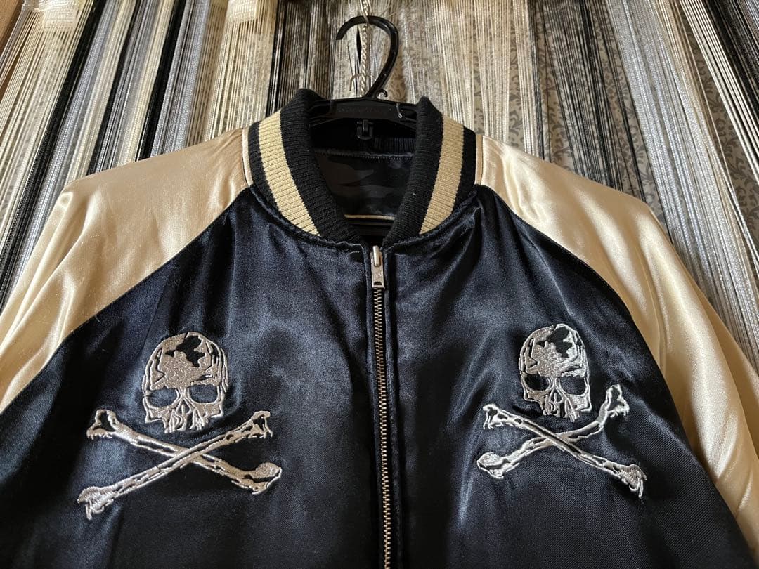 断*離様 バンソン リバーシブルスカジャン クロスボーン スカル ラインストーン