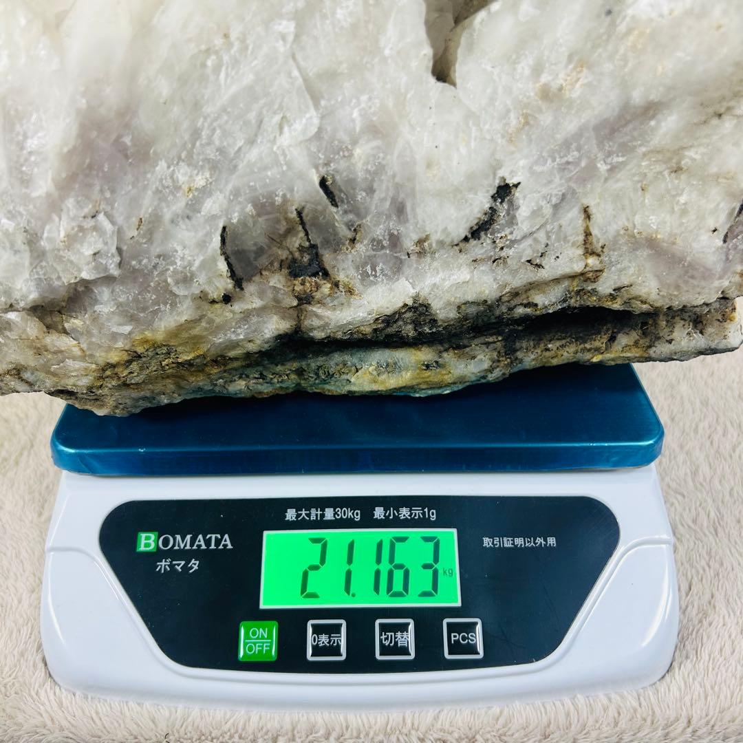 水晶クラスター　白水晶　原石　天然石【特大　約21kg】
