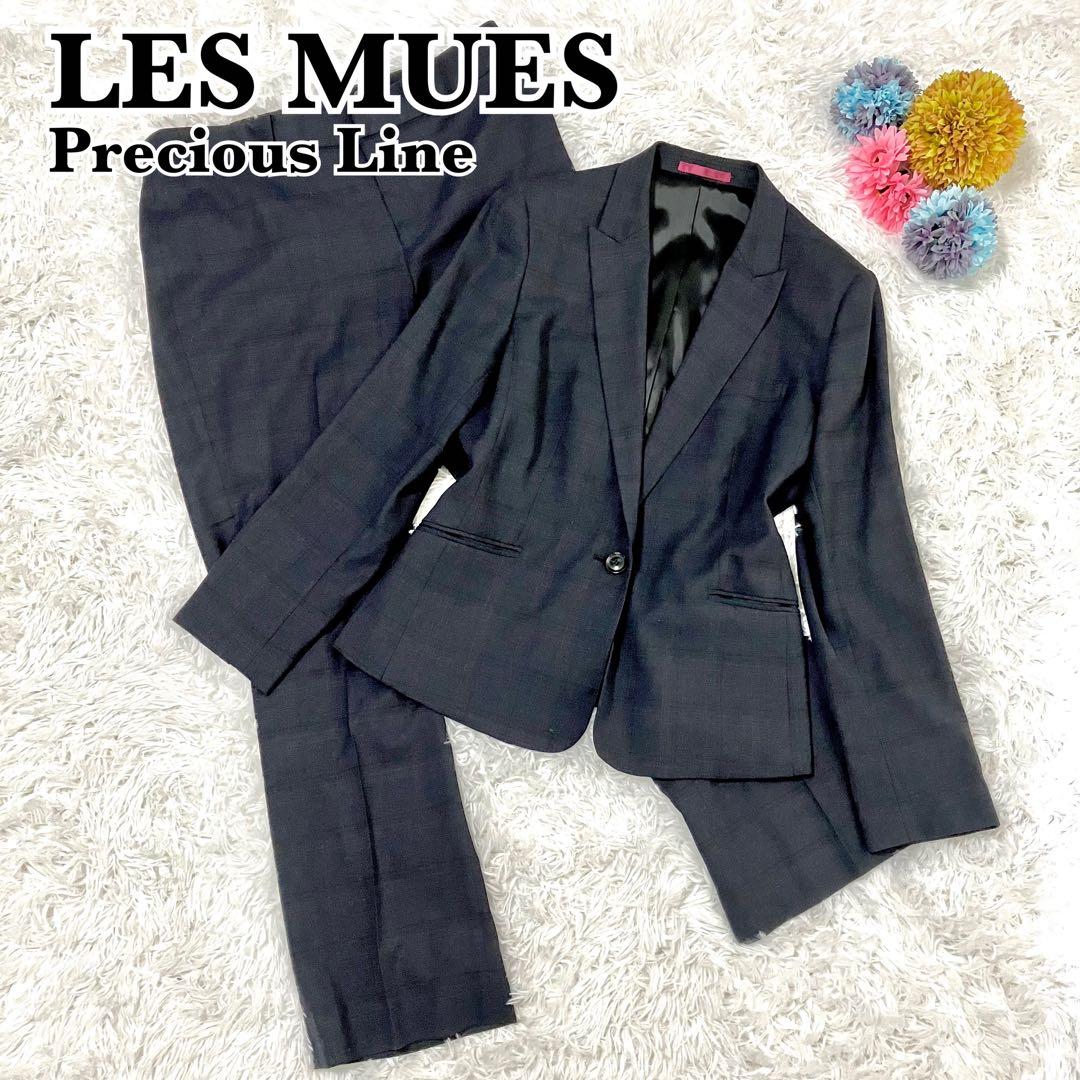 AOKI　レミュー　パンツスーツ　セットアップ　チェック柄　15号　ストレッチ