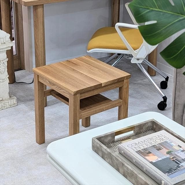 無印良品無垢材サイドテーブルベンチ