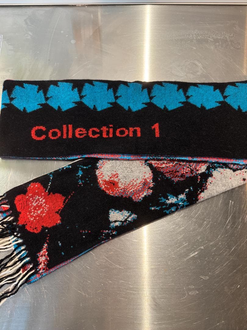 Vowels カシミヤブレンド スカーフ グラフィック ジャガード