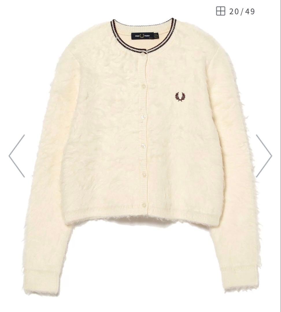 トップス FRED PERRY Fluffy Crewneck Knit Cardigan