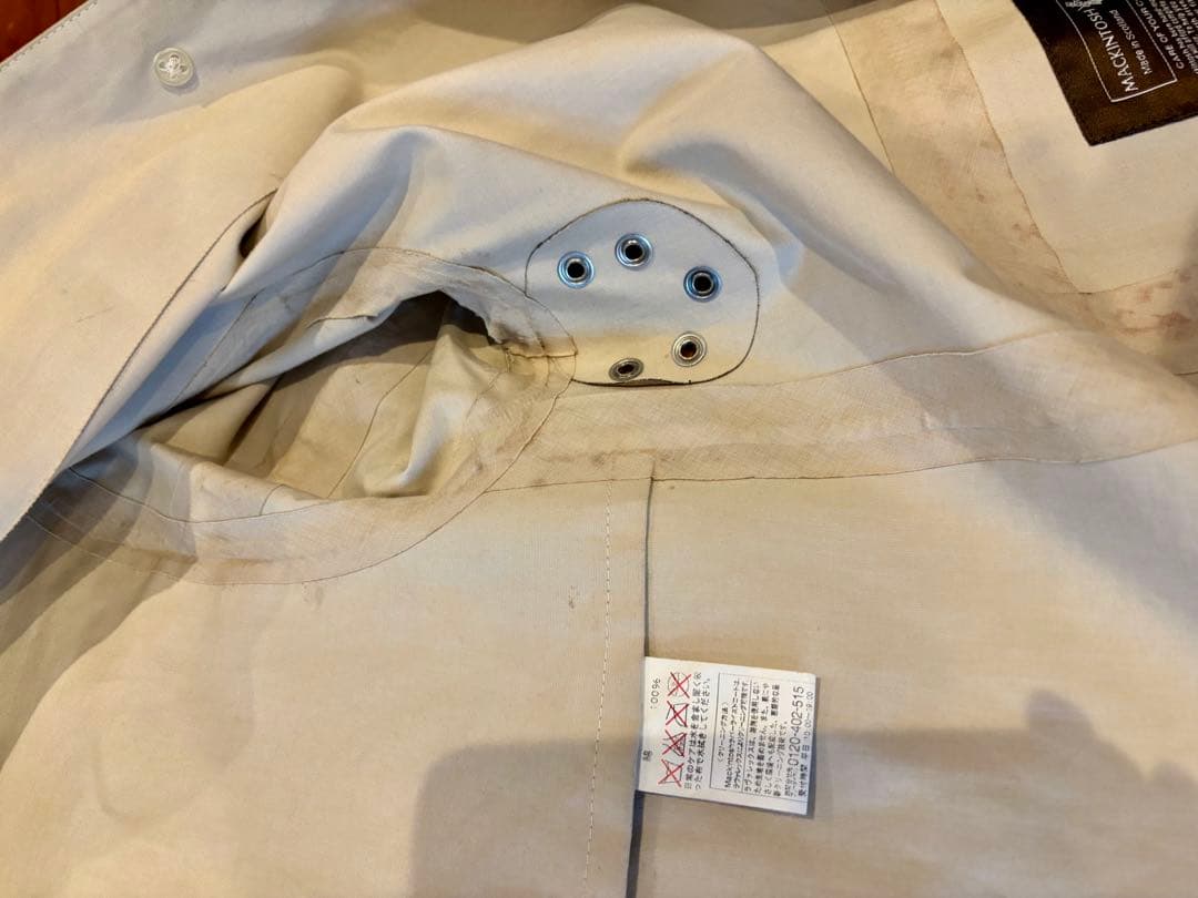 ★マッキントッシュ★アイボリーベージュ スプリングコート　レディース34サイズ