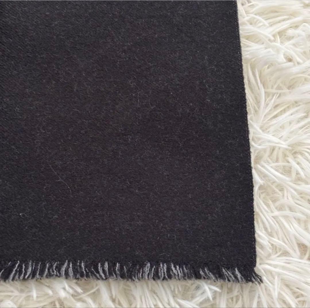 GUCCI グッチ GG リバーシブル ウール マフラー グレー ブラック