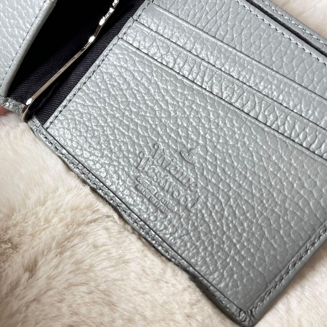 新品◇メンズ ヴィヴィアンウエストウッド 財布 マネークリップ折財布 グレー