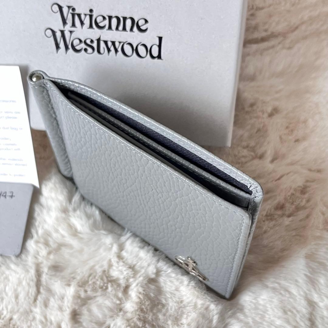 新品◇メンズ ヴィヴィアンウエストウッド 財布 マネークリップ折財布 グレー