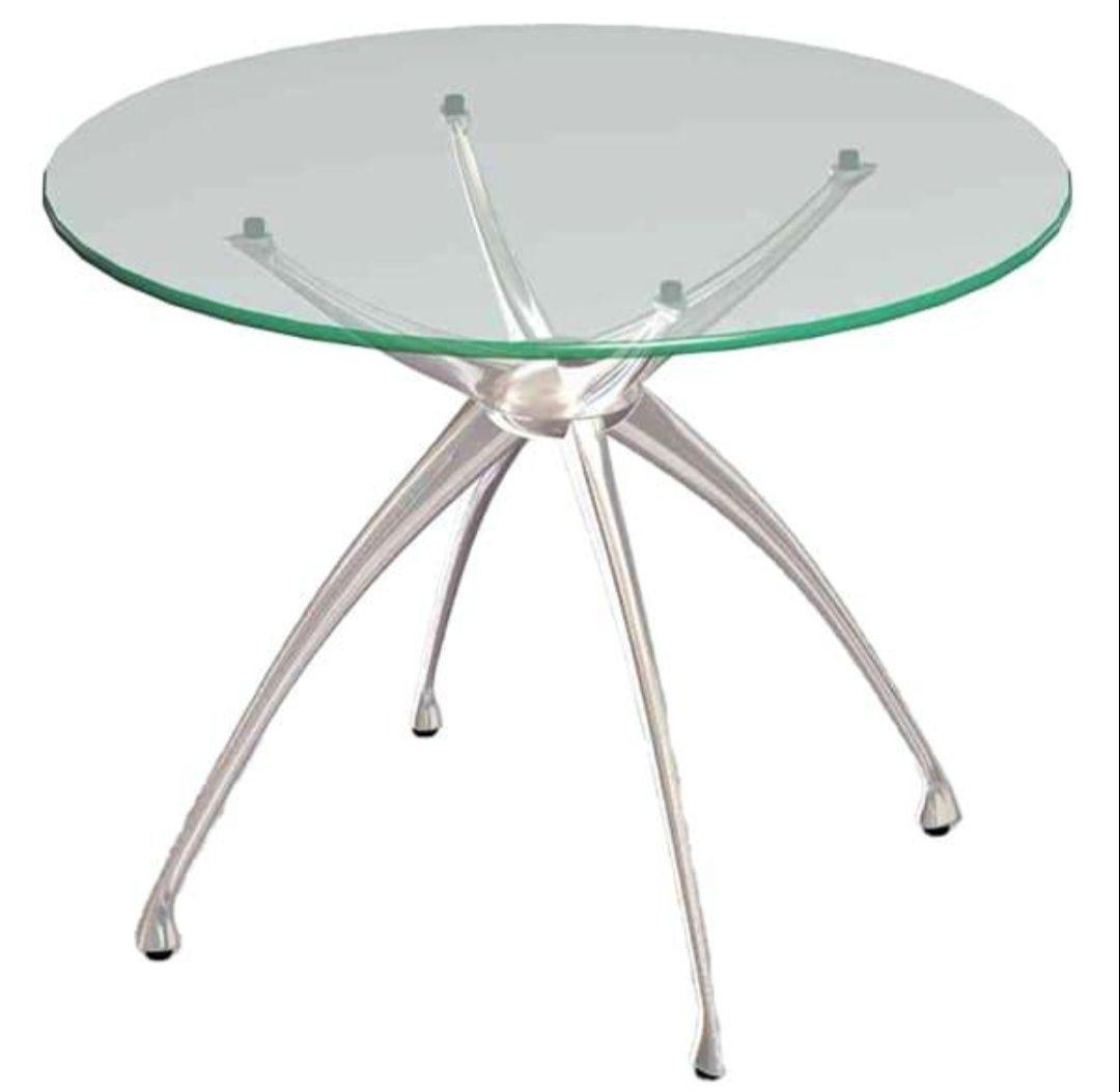 アダル ADAL リンクテーブル　丸型ガラステーブル