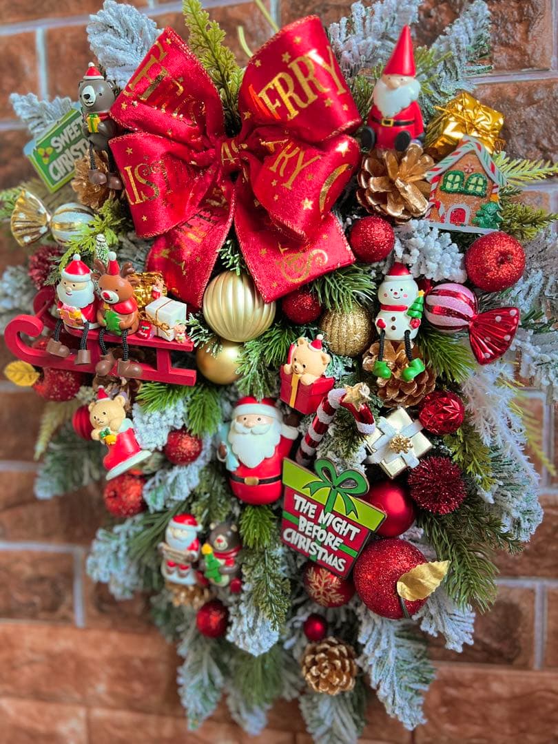 専用 特大 クリスマスリース ハンドメイド 3点 おまとめ