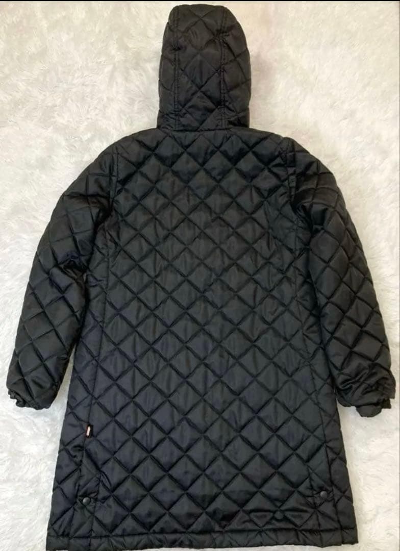 美品　YONEX ベンチコート 黒/ピンクキルティング　S ヨネックス