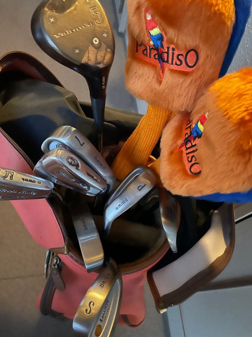 TRUSSARDI ゴルフバッグ オレンジ　ウッド　アイアン　パターセット