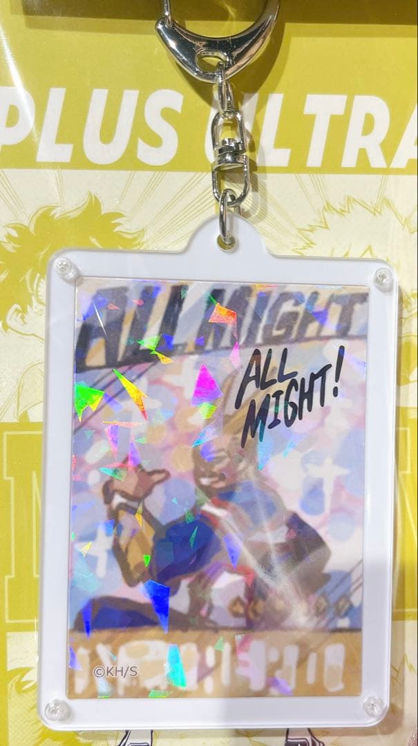 ジャンプショップ ヒロアカフェア オールマイトのサイン入りキーホルダー