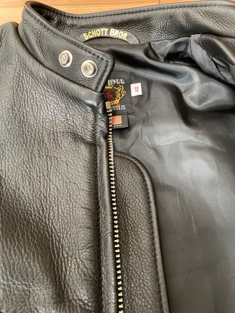 Schott ショット黒　シングルライダース　541xx 40 ニューネイキッド