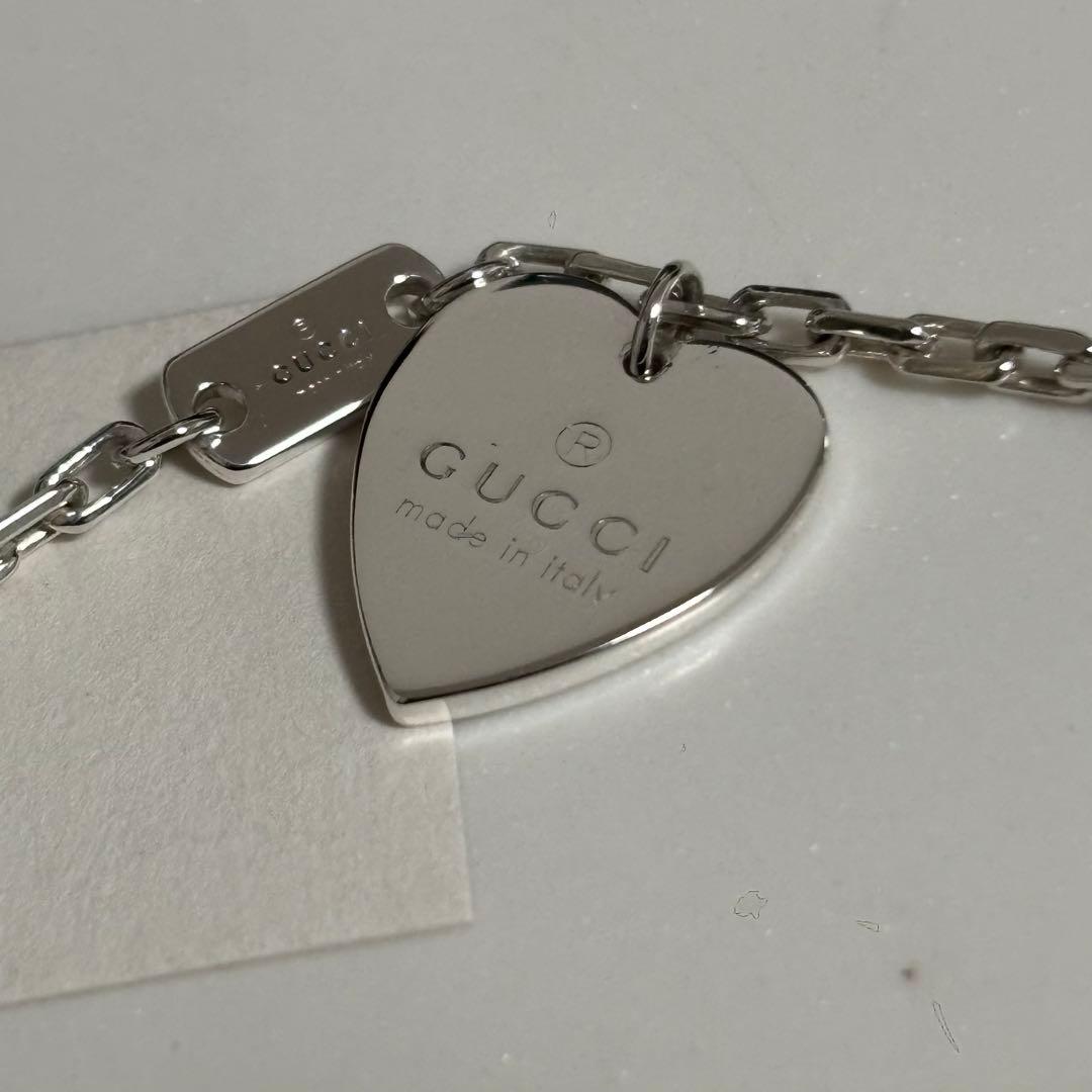 GUCCI 新品同様品　G刻印ハートバタフライブレスレット　極美品　刻印16