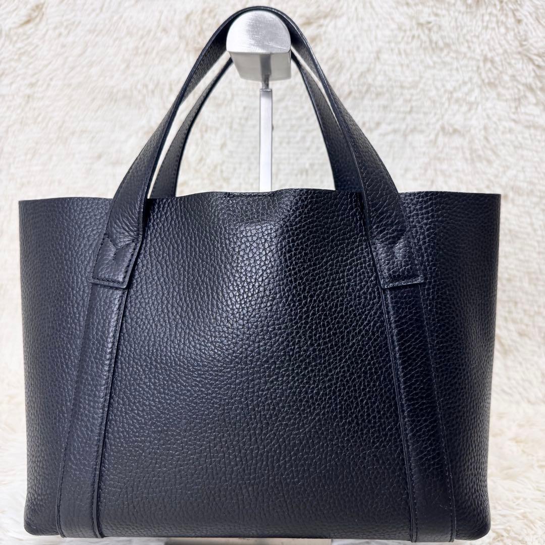 ペッレモルビダ テーラマリーナ ミニトート ハンドバッグ レザー シボ革 黒 青