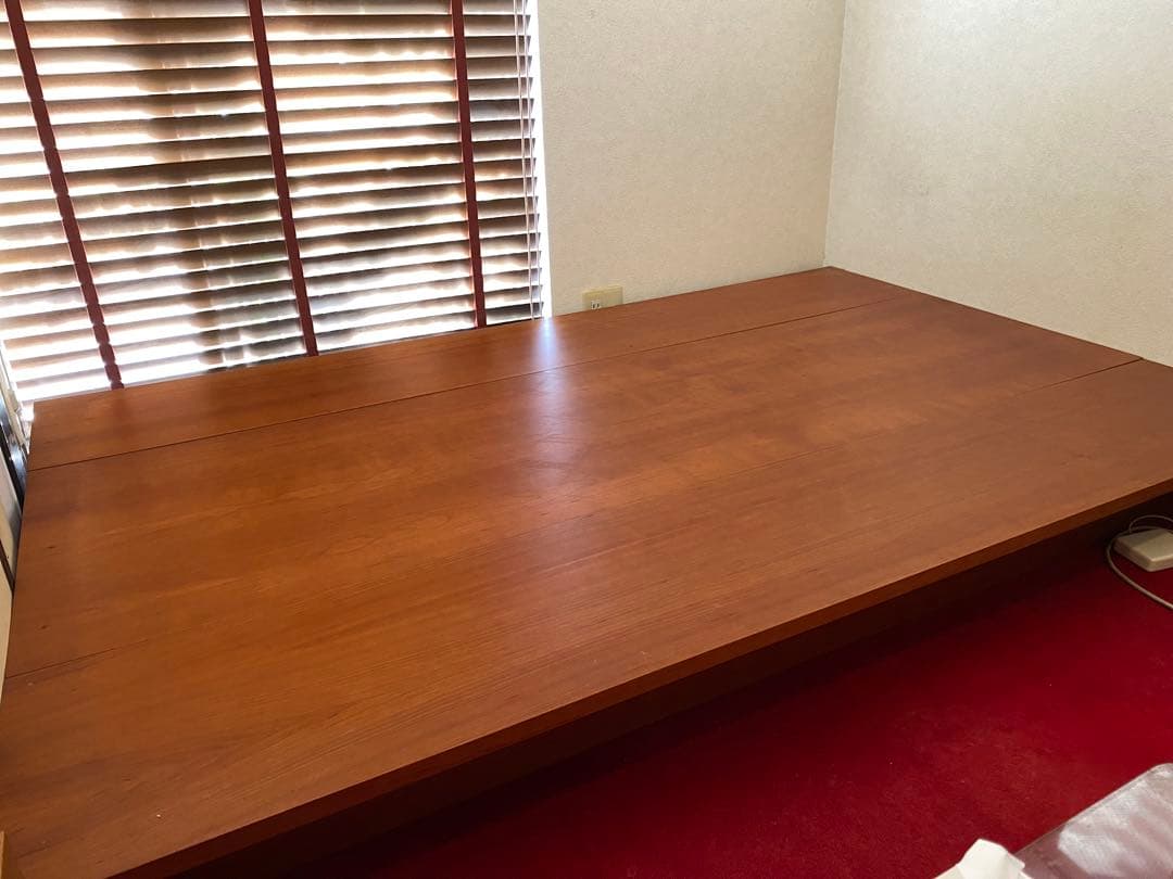 木製セミダブルベッドフレーム ダークブラウン